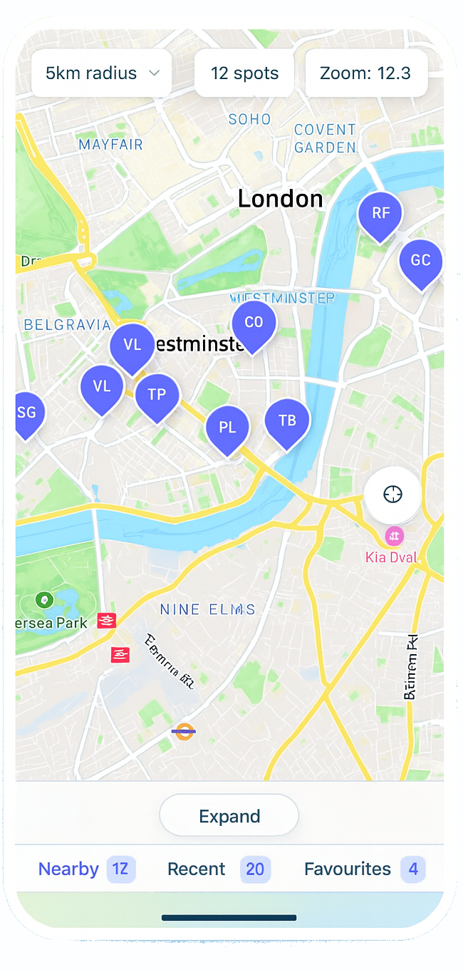 Nomad app showing workspace locations